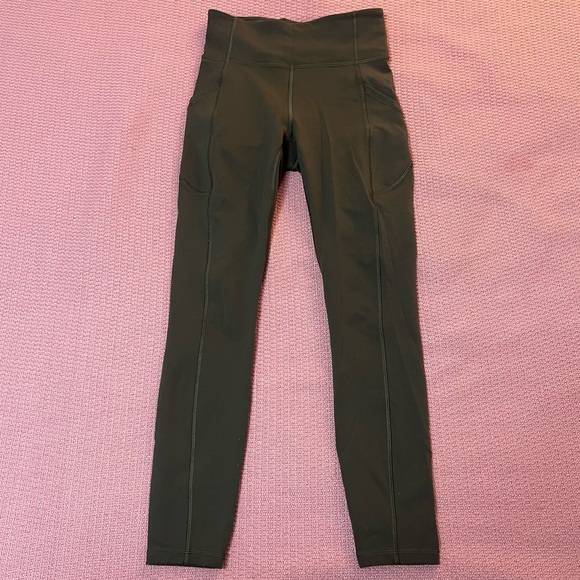Lululemon Invigorate High Rise Tight 25" Dark Olive Size 4 Everlux - Picture 7 of 10